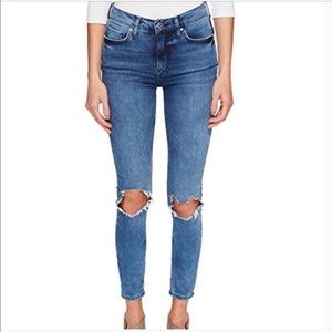 Free People | High Rise Busted Knee Jeans
